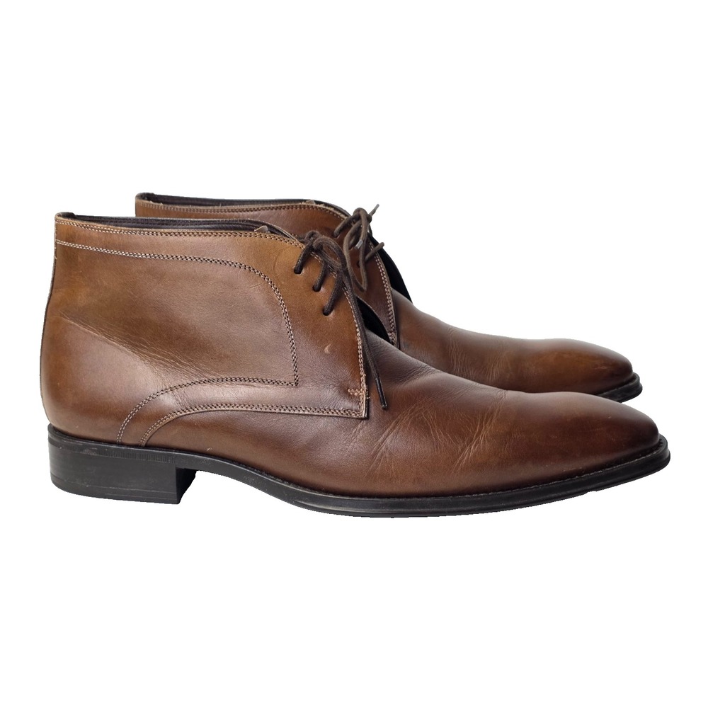 Mezlan Usini Men's Boots Size 10 M Brown Leather Classic Chukka Shoes 18154